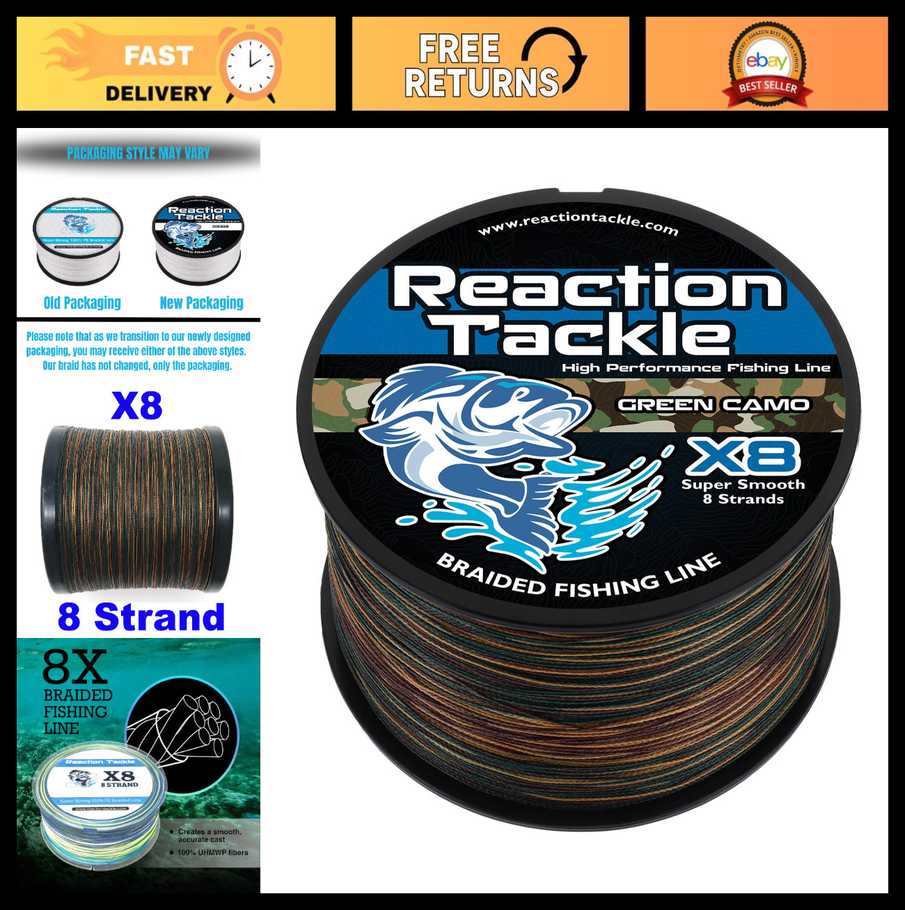 Pro Grade Braided Fishing Line – High Visibility Braid for Saltwater & Freshwate