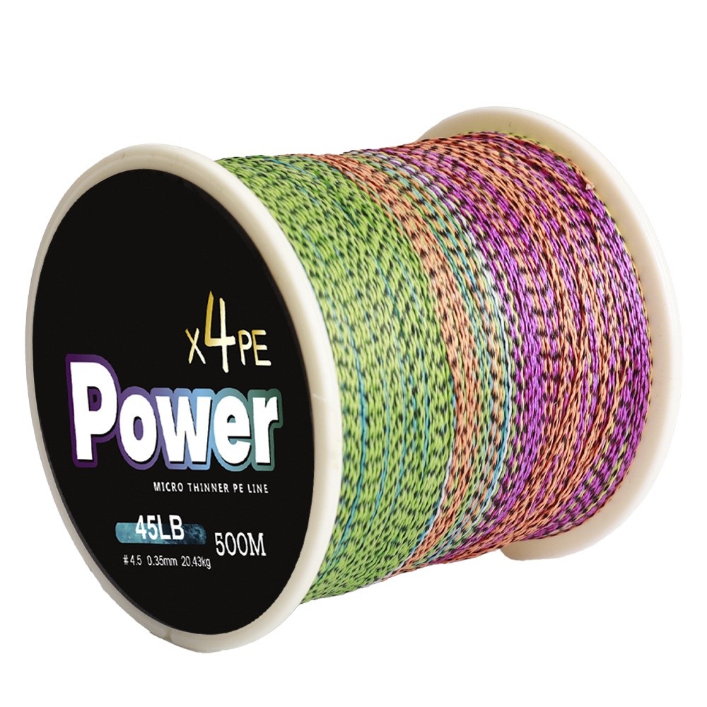 4 Strands Braided Invisible Fish Line 500M PE Multifilament Speckle Fishing Line