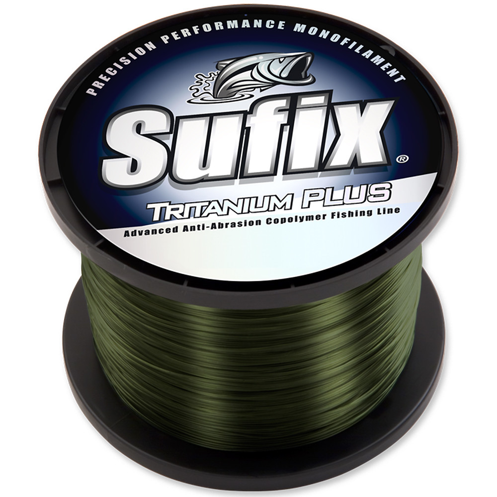 Sufix Tritanium Plus Dark Green Fishing Line (1200 yds) – 12 lb Test