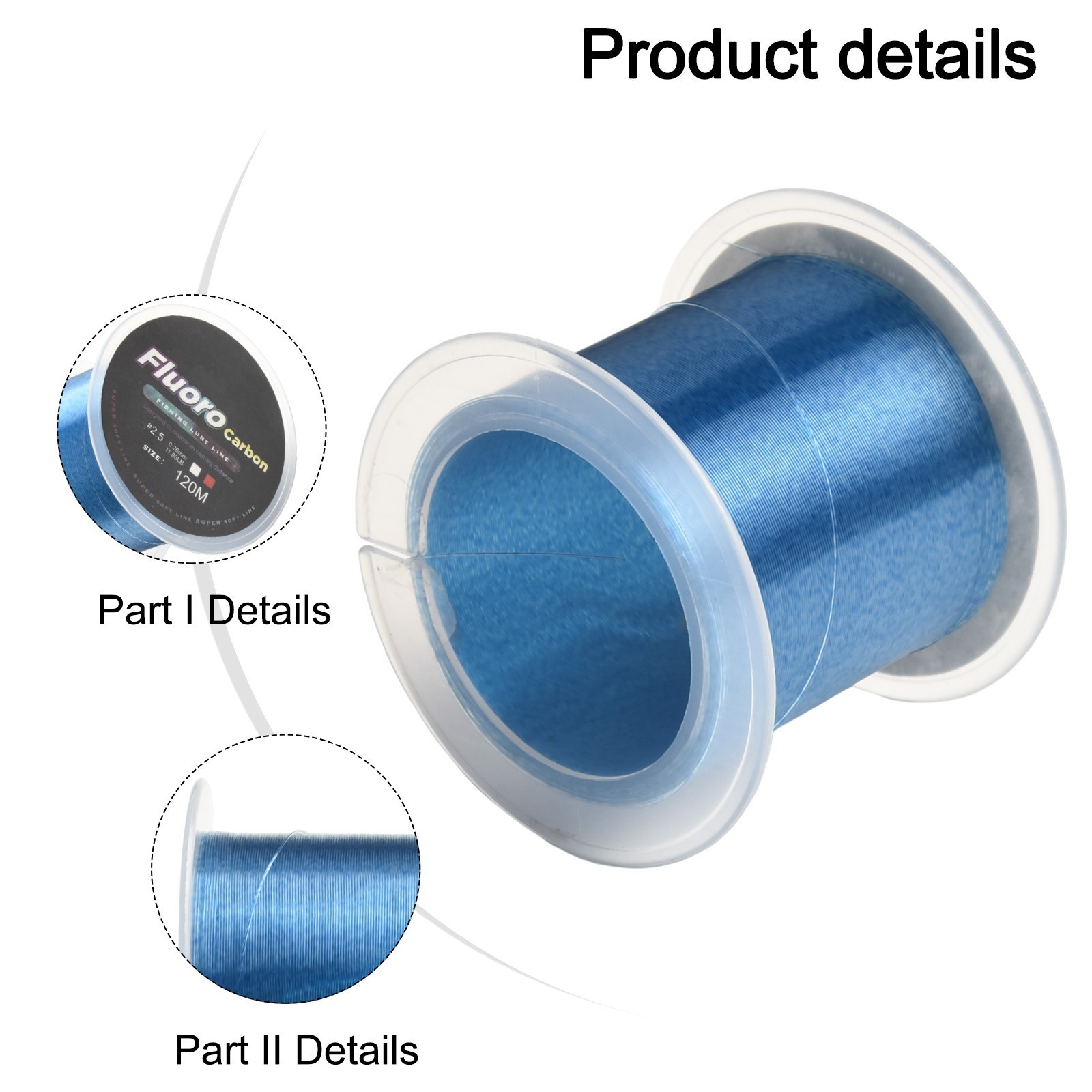 120M Fluorocarbon Fishing Lure Line Material for Maximum Durability (0 8#)