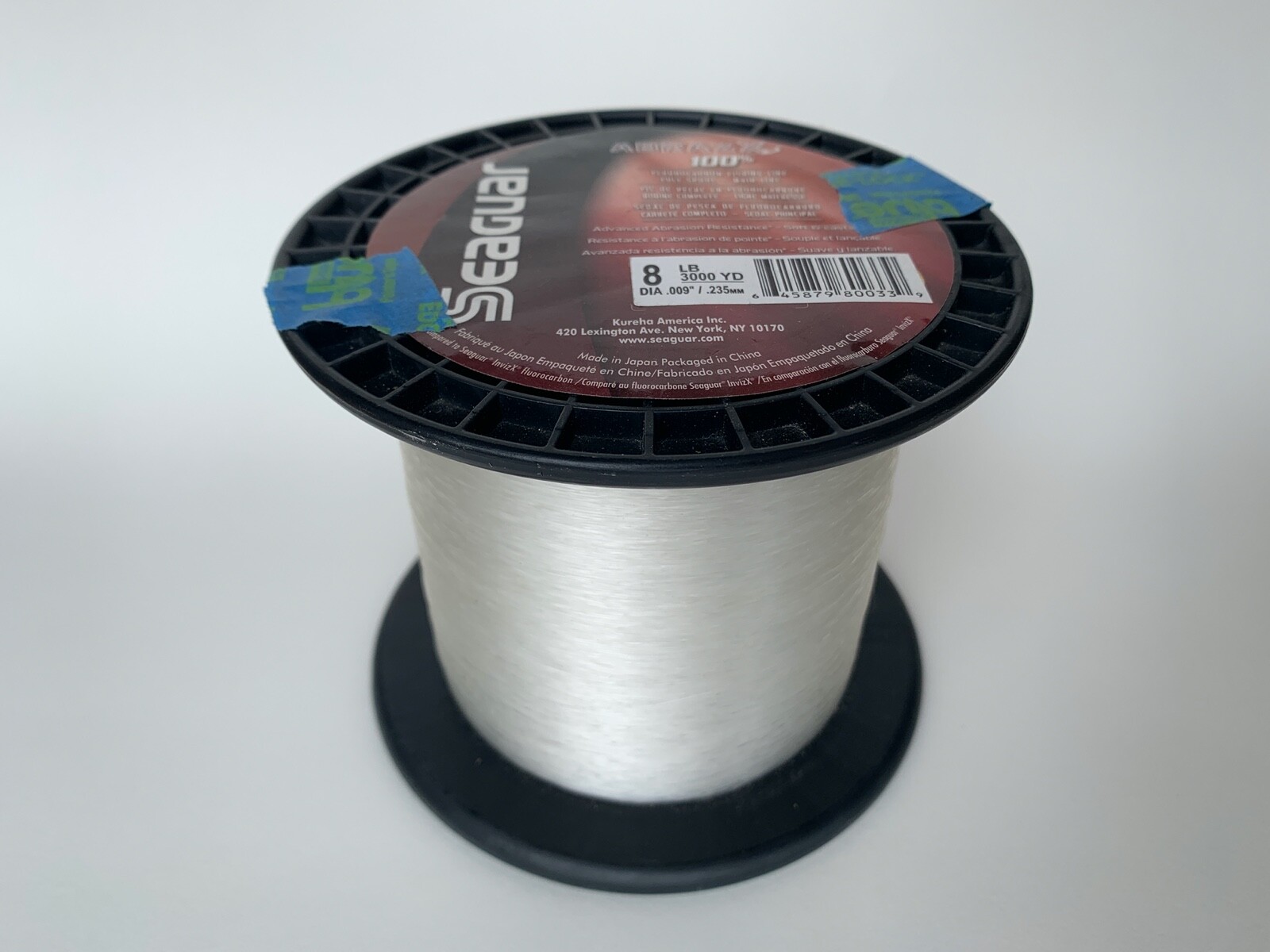Seaguar Abrazx 100% Fluoro Fishing Line 3000 yd. Multiple line weights available