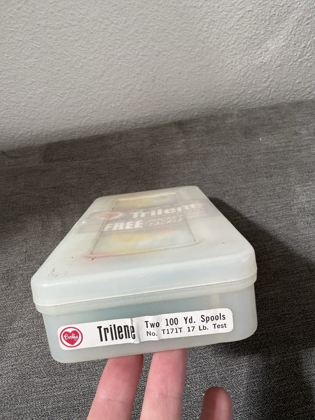 Vintage Berkley Trilene 17lb 100yd Monofilament 2 Spools Tackle Box Fishing Line