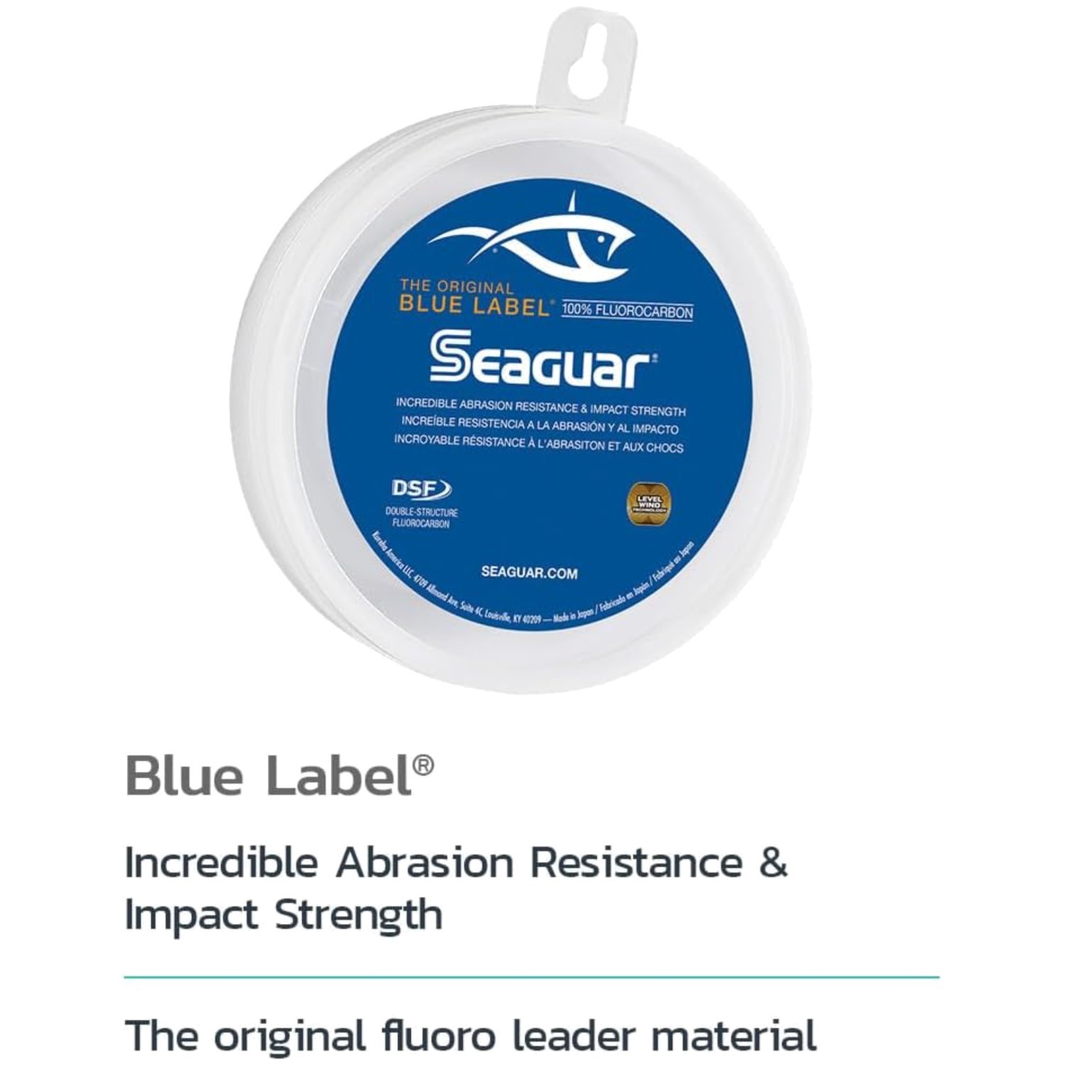 Blue Label Clear Fishing Leader, 100% Fluorocarbon
