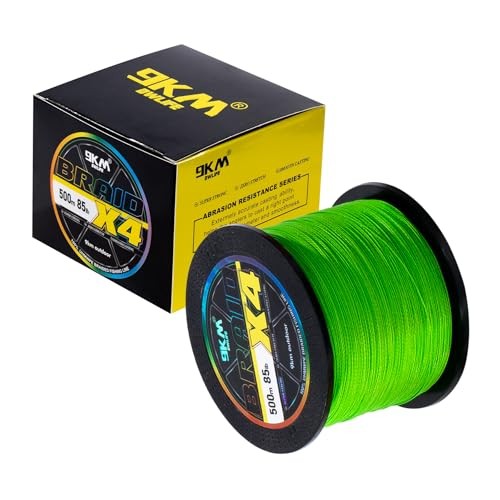 Braided Fishing Line 8LB-120LB Dyneema 150m（164Yards)-12lb(4 Strands) Green
