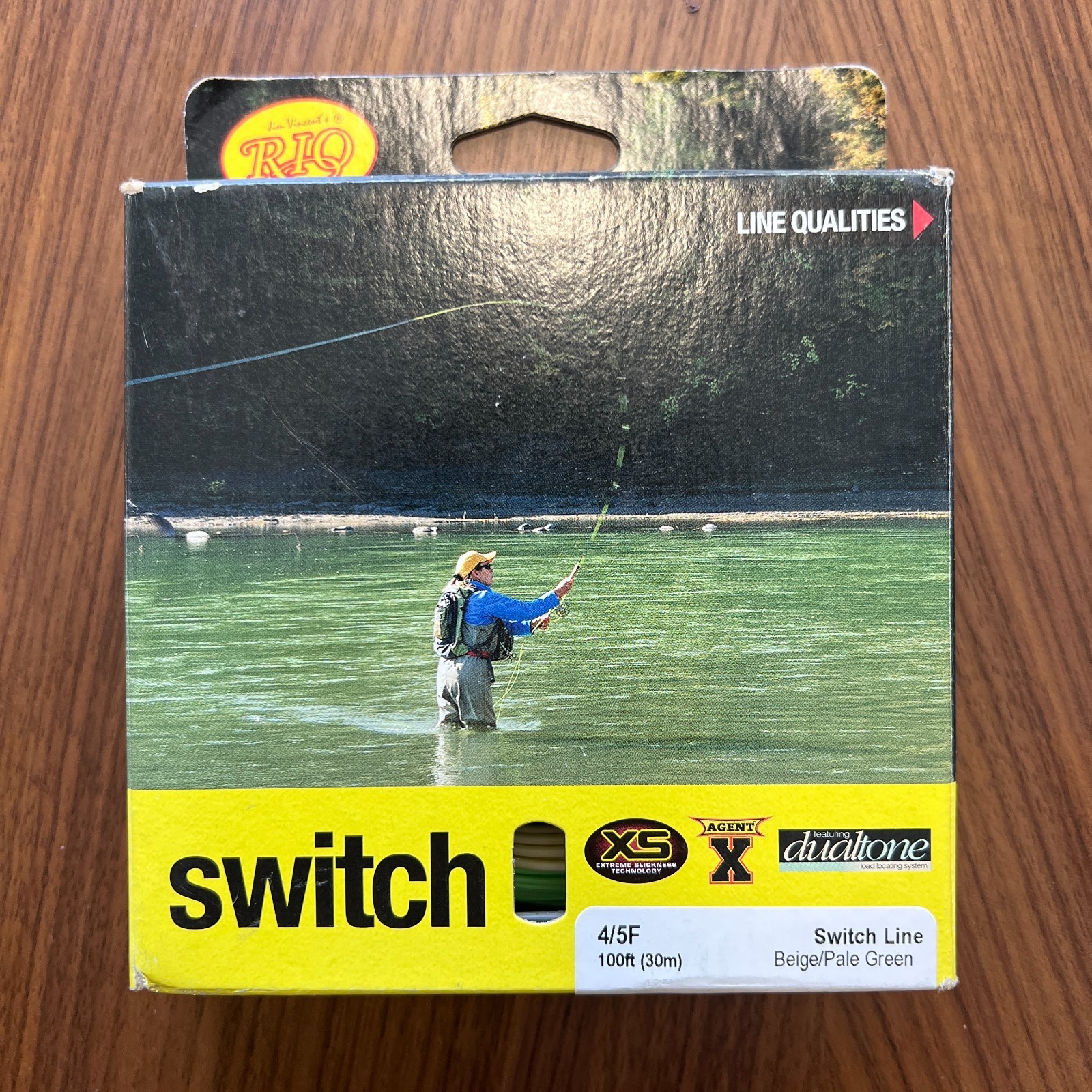 RIO Switch Line 4/5F Beige Pale Green 100ft 30m Fishing Dualtone