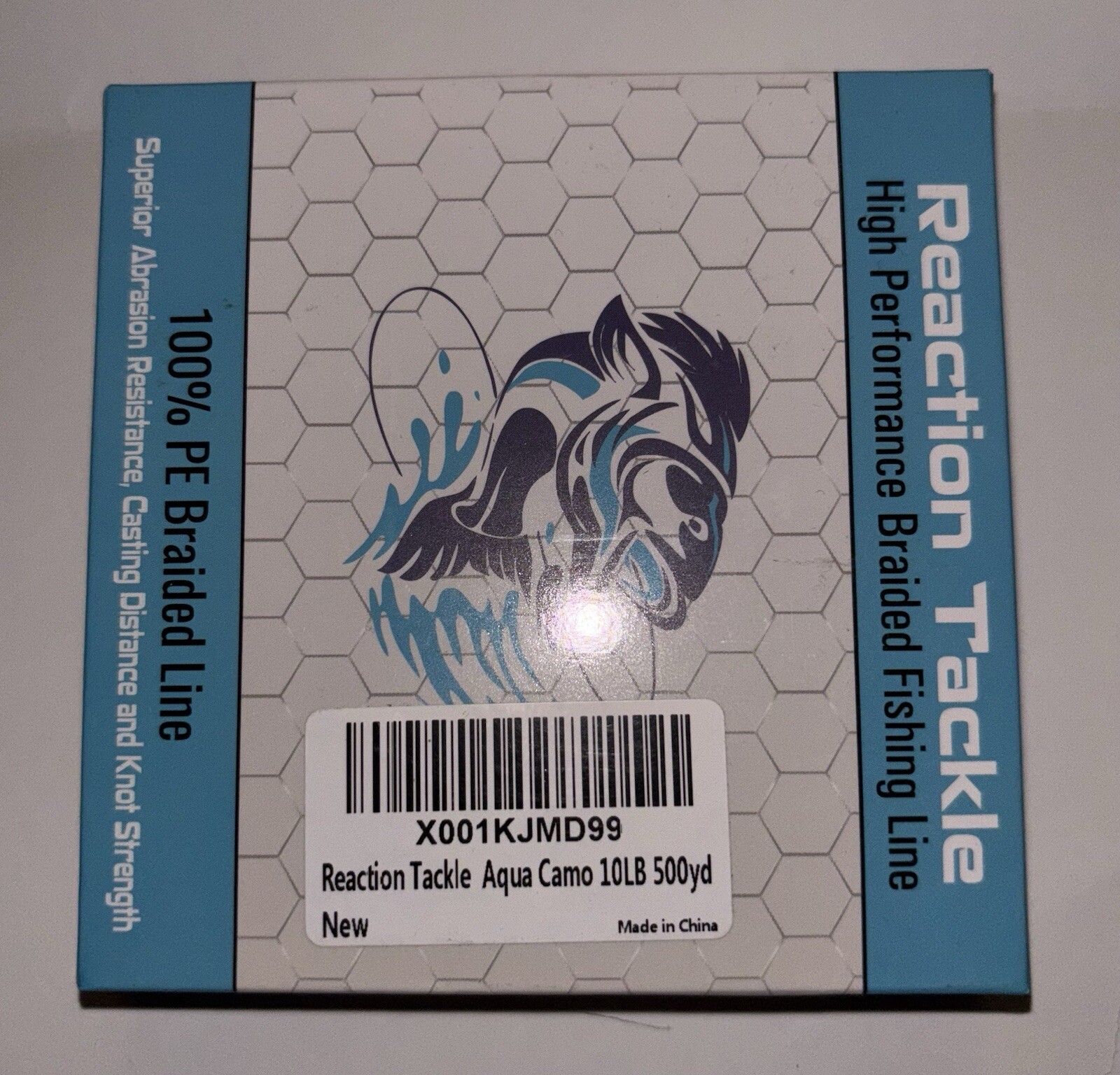 Reaction Tackle Braided Fishing Line Aqua Camo 10lb 500 yards