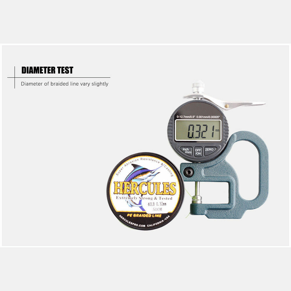 HERCULES 300m/500m/1000m Army Green 10-300lb Test PE Weave Braided Fishing Line