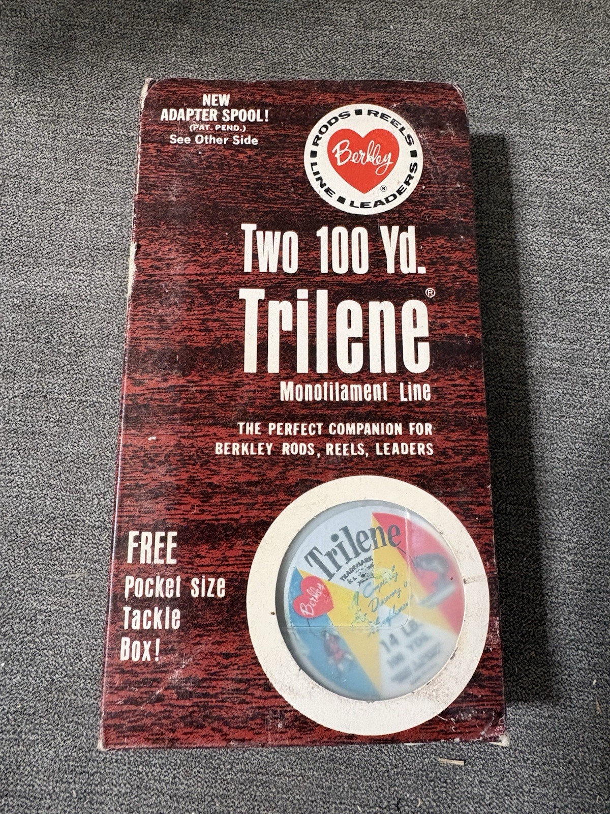 Vintage Berkley Trilene 14lb 100yd Monofilament 2 Spools Tackle Box Fishing Line