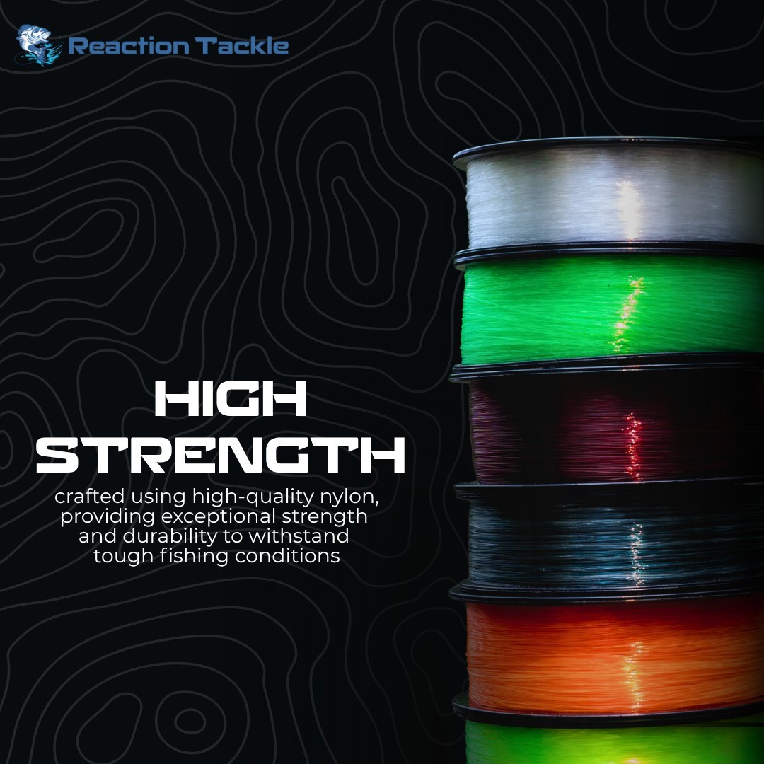 Reaction Tackle Monofilament Fishing line- Nylon / Mono – 350 Yard Spools