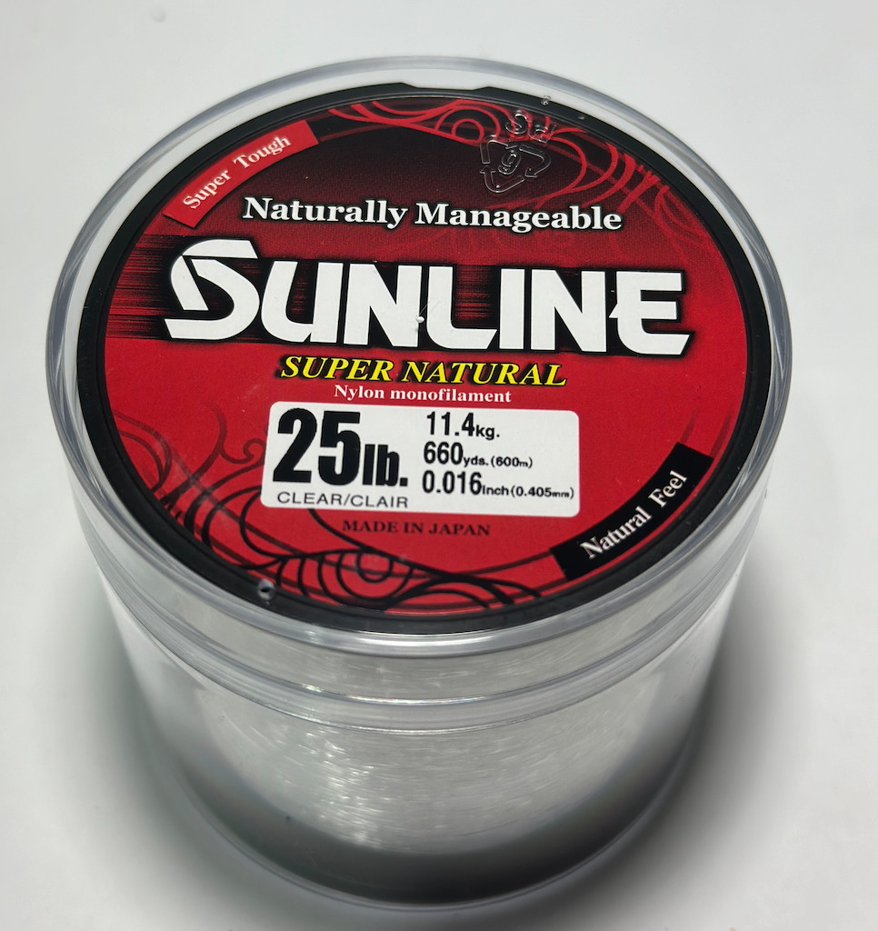 Sunline Super Natural Monofilament – 660 Yard Spool 25LB.