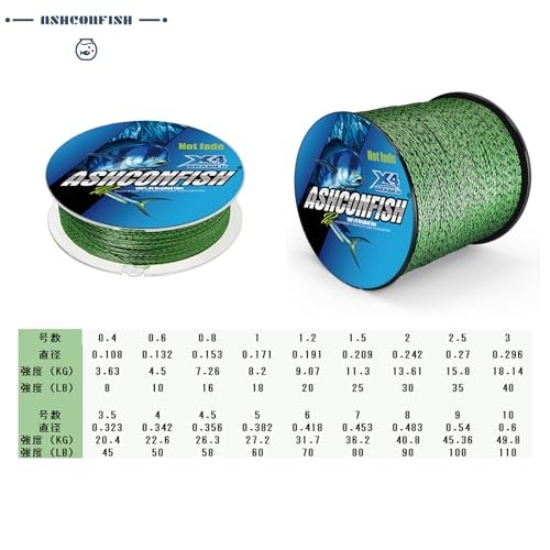 NEW Ashconfish PE Fishing Line Polyethylene Fishing Line Super Strong High