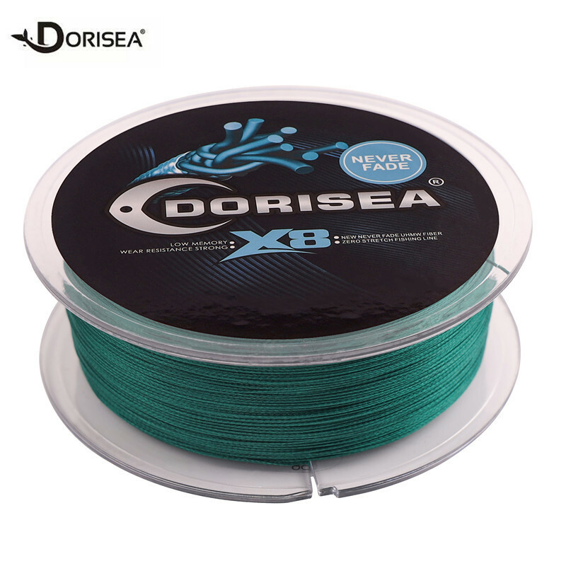 Dorisea NEVER FADE 8 Strands Moss Green No Dye Braided Fishing line 100m-2000m