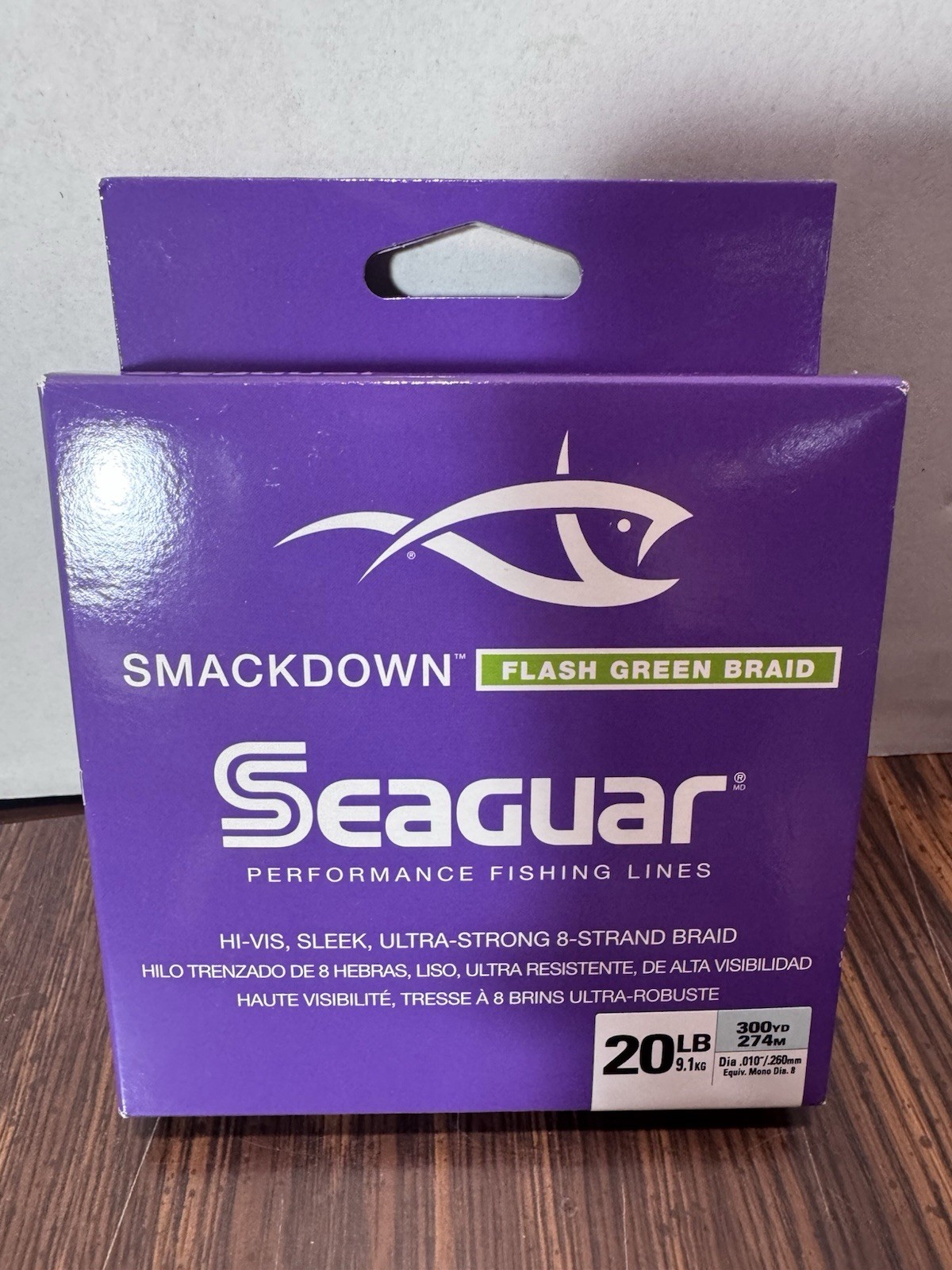 Seaguar Smackdown High Visibility Fishing Line – Flash Green Braid 20lb | 300yd