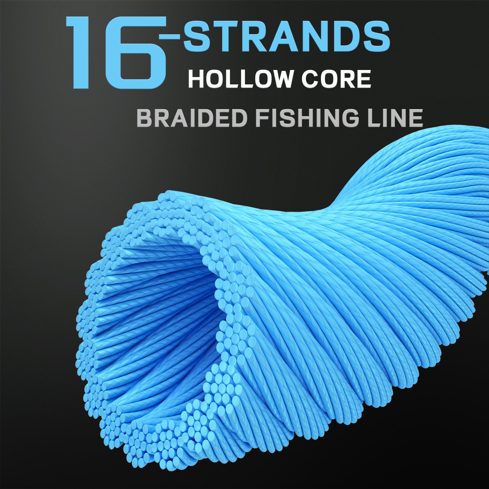 16 Strands 100 300M 500M 2000M Apple Green Hollow Braided Sea Fishing Line