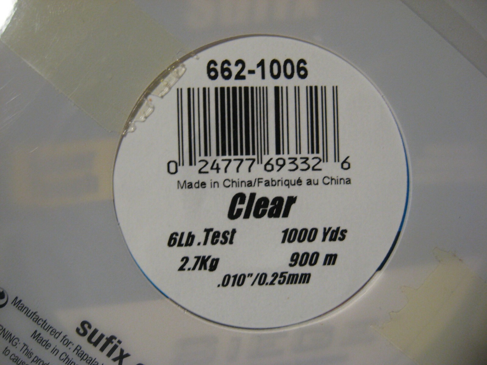 1000 YDs Sufix Siege Performance Monofilament Fishing Line 6 Lb Test Clear