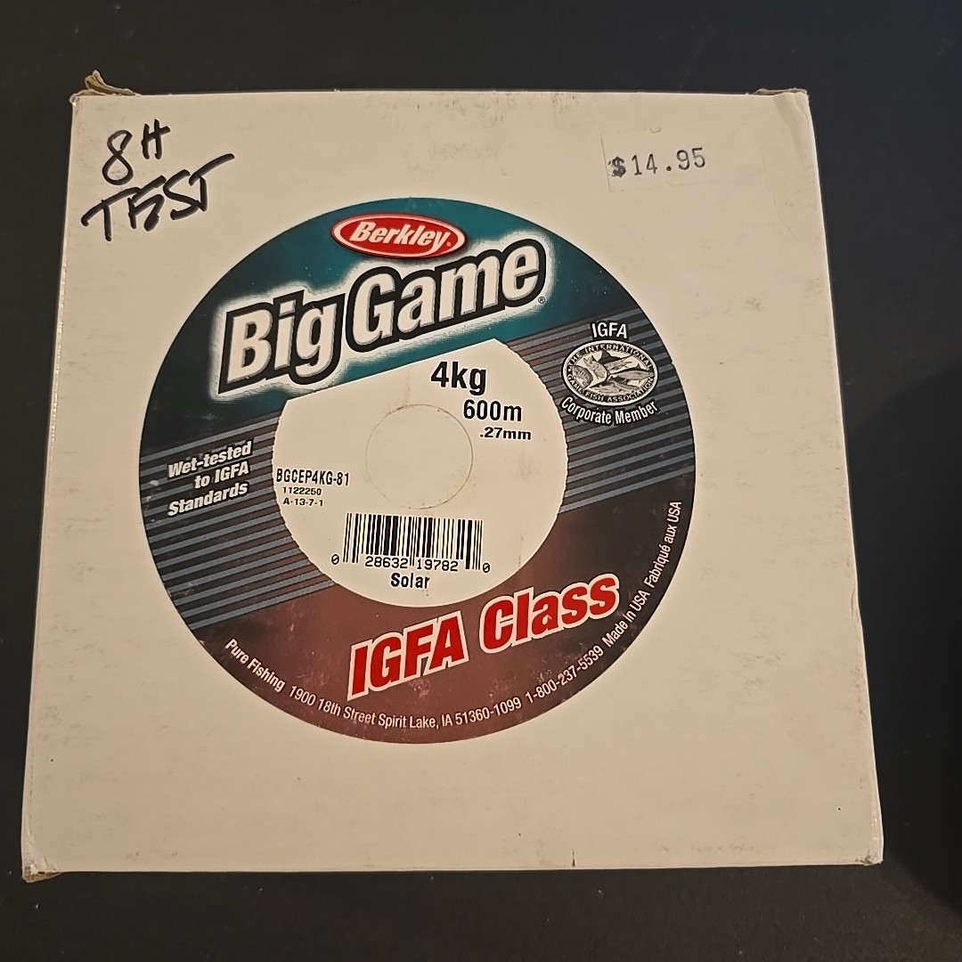 FISHING LINE TRILENE BIG GAME 4kg (8.8LB)LB TEST 600 Meters Solar Green