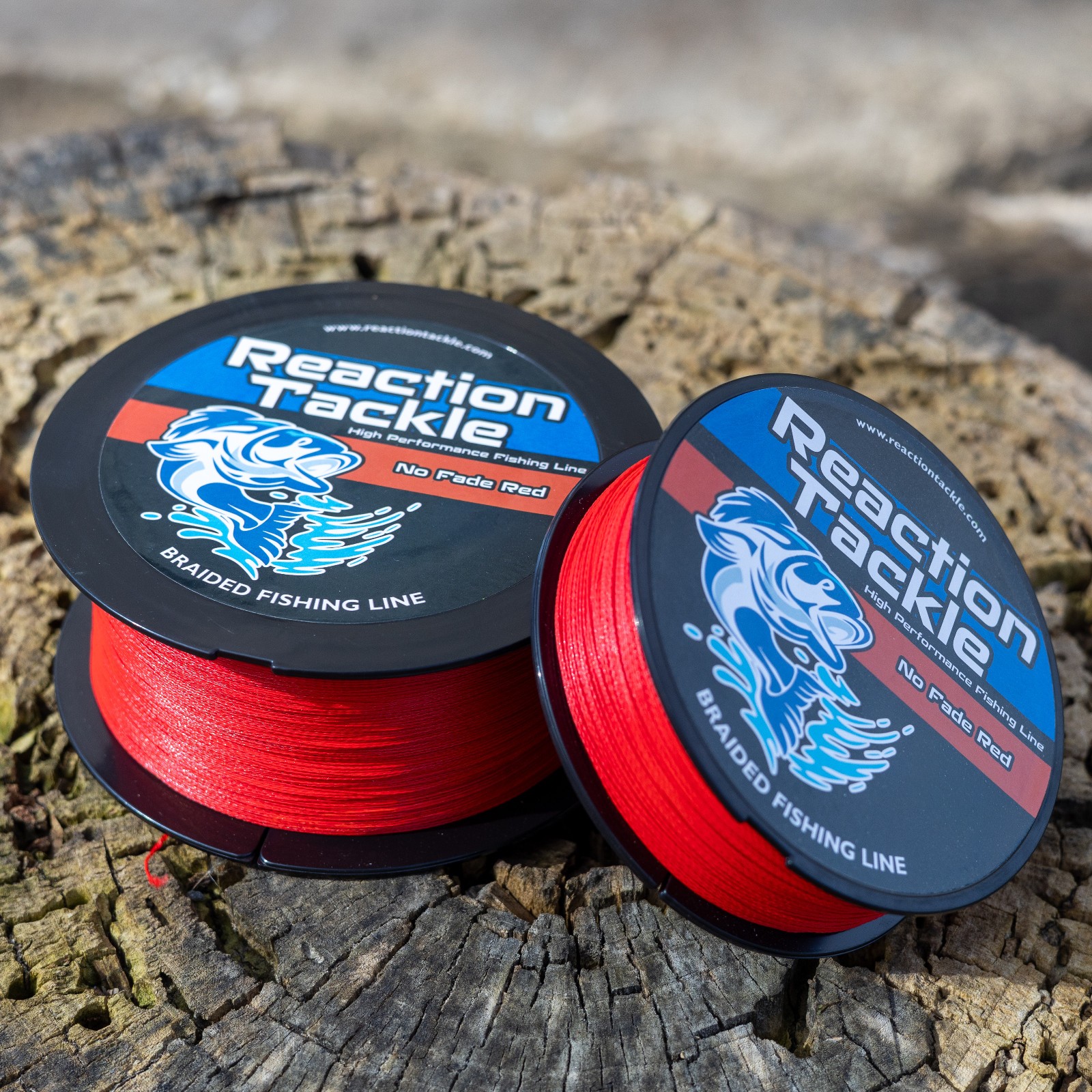 Reaction Tackle High Performance Braided Fishing Line / Braid – NO FADE Red