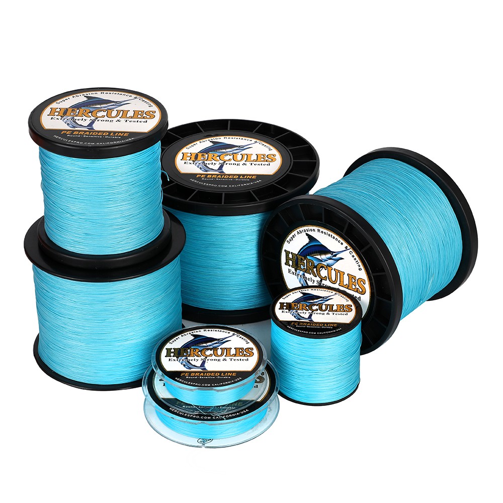 HERCULES 12X 10lb-420lb Blue PE Braided Fishing Line 100M-2000M