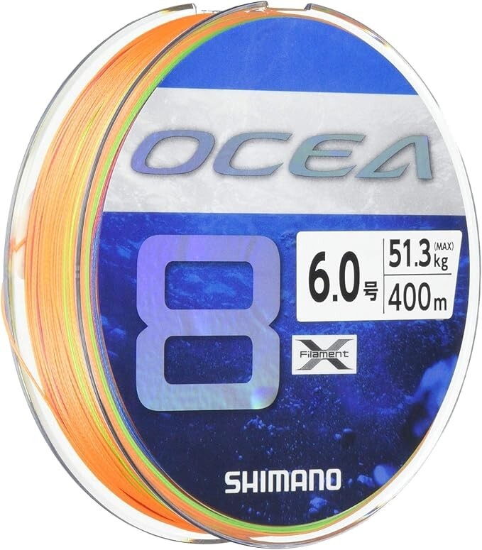 Shimano OCEA 8 PE #1.5-12 eight Braid Line Max 173lb 200-500m Multicolor New