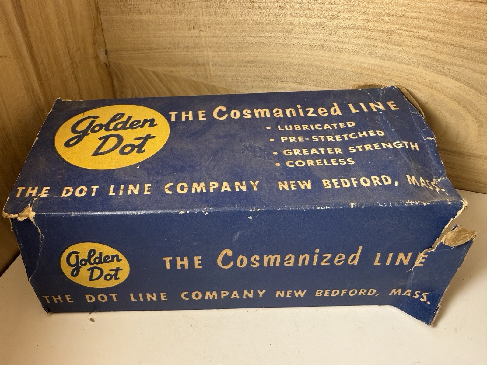 Vintage Golden Dot Braided Spinning Line Lot w/ Display Box 18lb 100yds