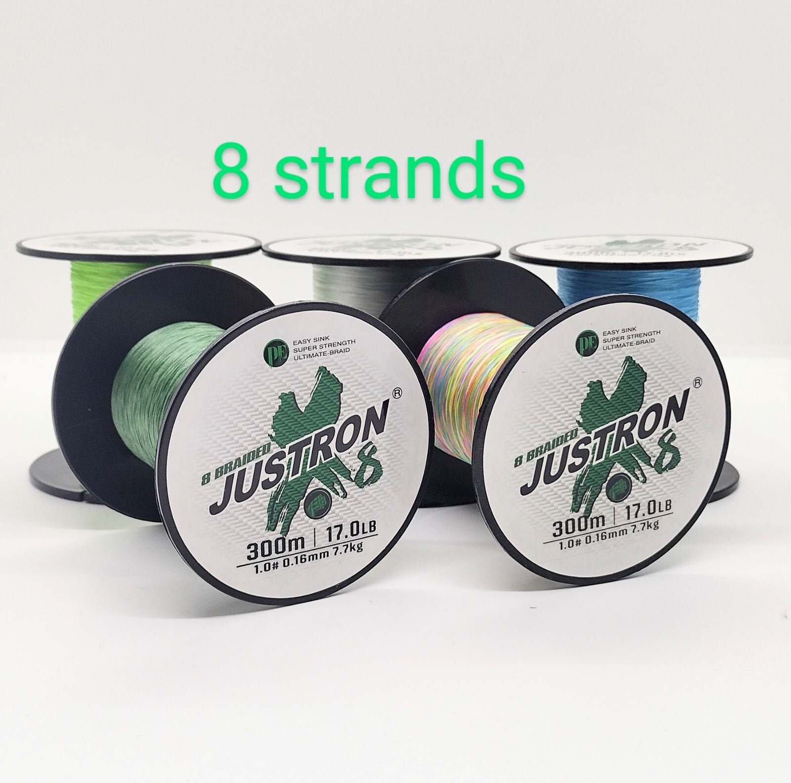 300m/ 329yds 8 Strands Premium PE Braided Fishing Line 17lb-84lb Braid Line
