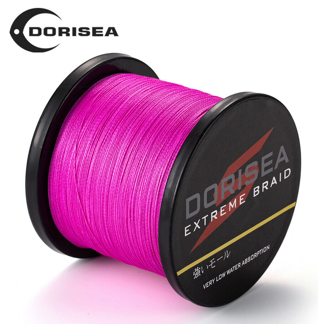 Dorisea 100M 300M 500M 1000M 2000M Pink PE Dynema Fishing Braid Line 6LB-300LB