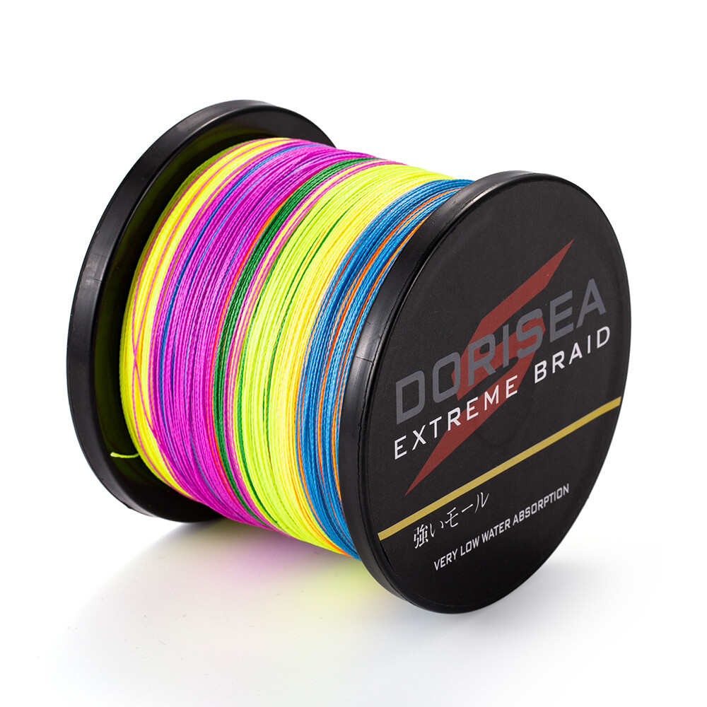 Dorisea 100M~3000M 6lbs-500lbs Multicolor Braided Fishing Line Extreme Dynema