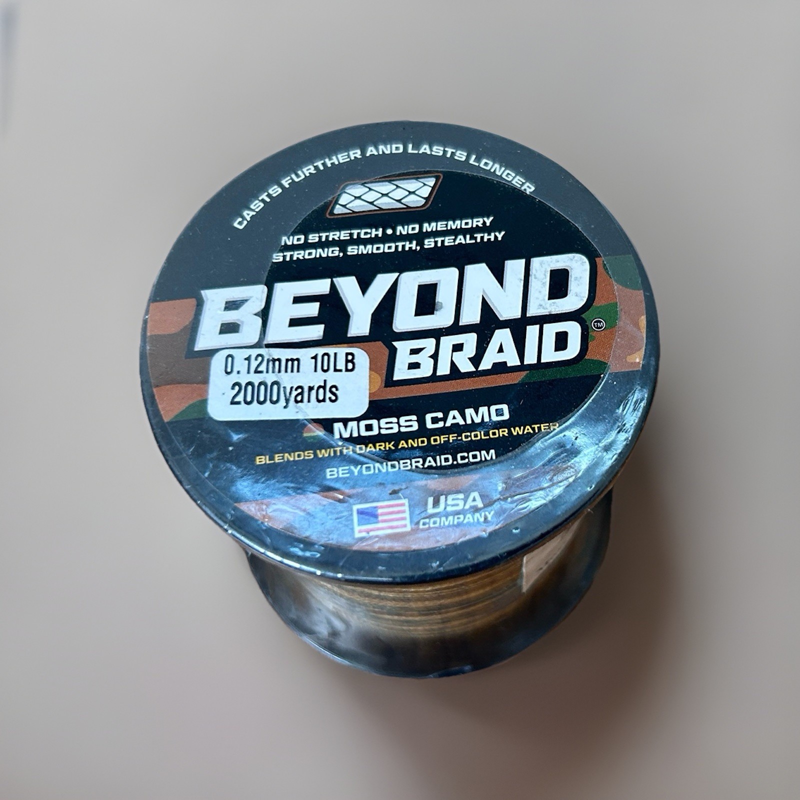 Beyond Braid MOSS CAMO Fishing Line 0.12mm 10lb 2000 yards USA No Stretch