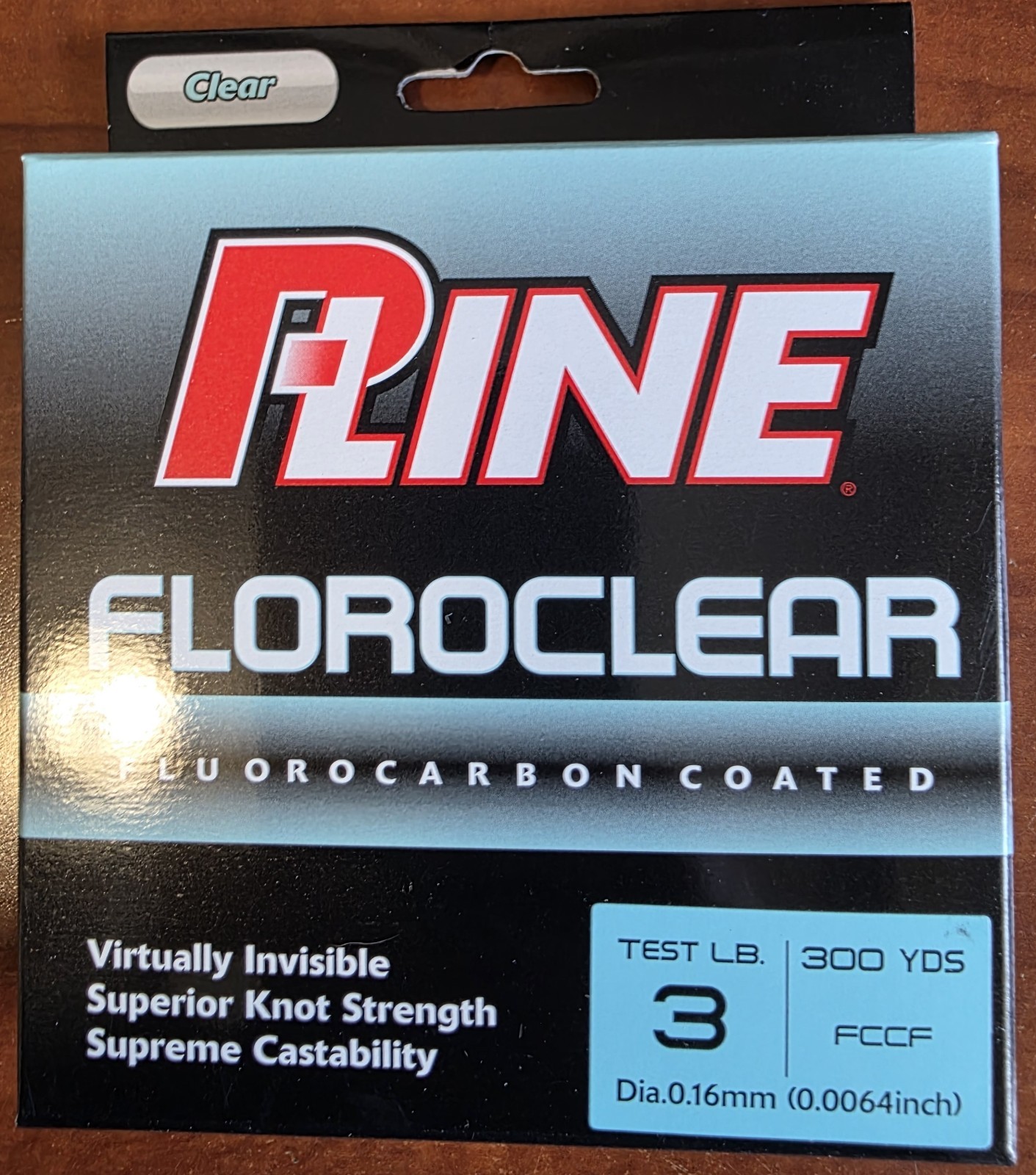 P-Line Floroclear, FCCF-3, Clear, 3LB, 300YD, Fluorocarbon Coated