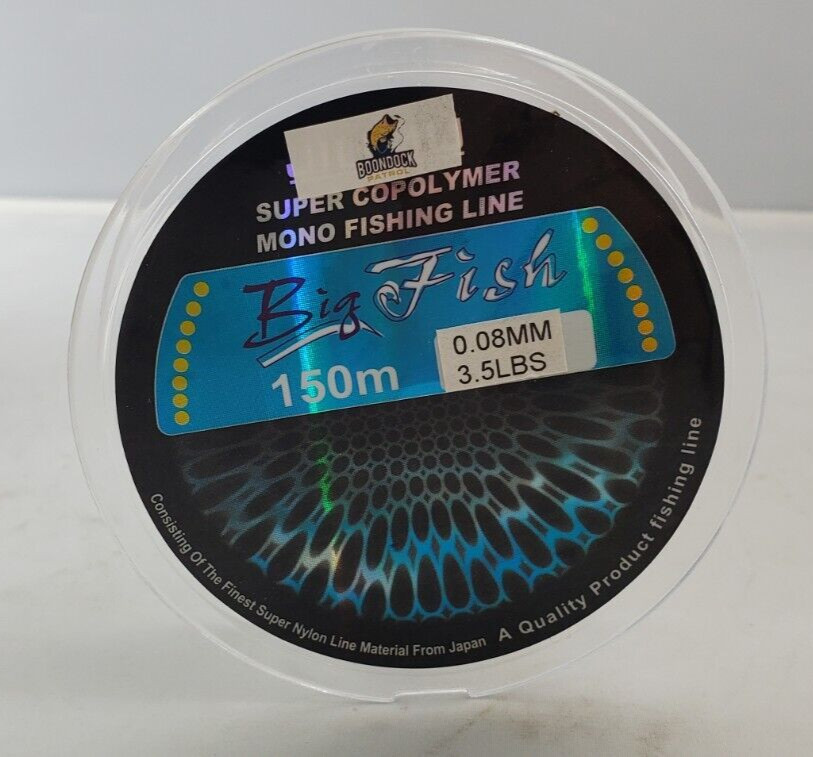 Boondock Patrol Big Fish Polymer Mono Fishing Line 150m 3.5 lbs 0.08mm-2 Boxes
