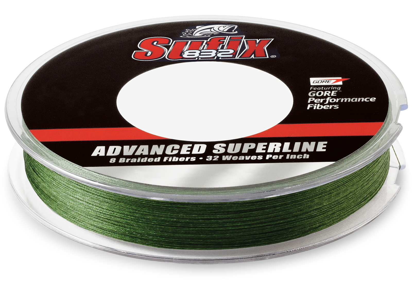 Sufix 832 Braid Fishing Line 3500 Yds, 50 Lb., Low-Vis Green