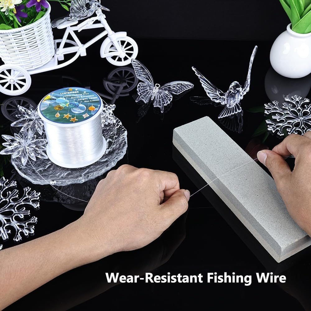 Fishing Wire, 1640 Ft Clear Fishing Line, Strong Invisible String for Hanging De