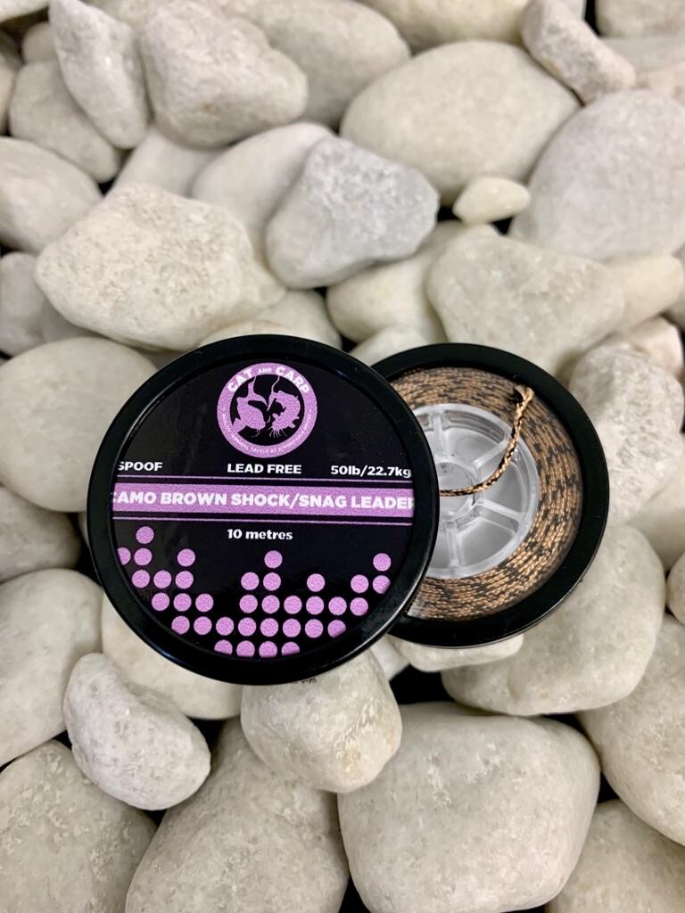 10M or 20M Carp Fishing Leader 50lb. Carp Shock Leader. Lead Free Snag Leader
