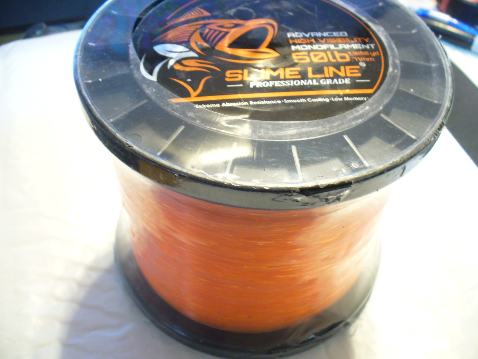 SLIME LINE 1 LB SPOOL 1300 YDS ADVANCED HIGH VIS PRO.GRADE NEON ORANGE 50#