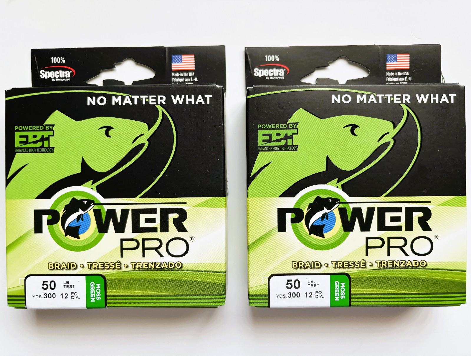 Power Pro Braided EBT Fishing Line 50 lb x 300 Yards ( a lot of 2)