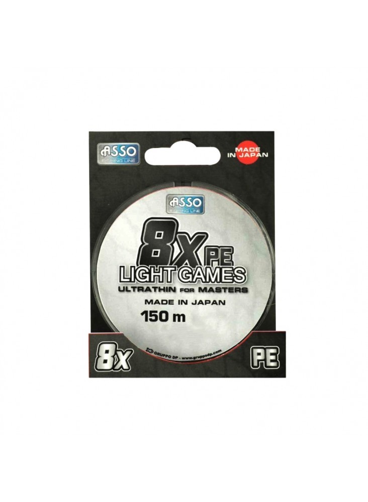 Asso PE 8X Light Games 150m Multicolor UL Braided Line Japan 8-Strand