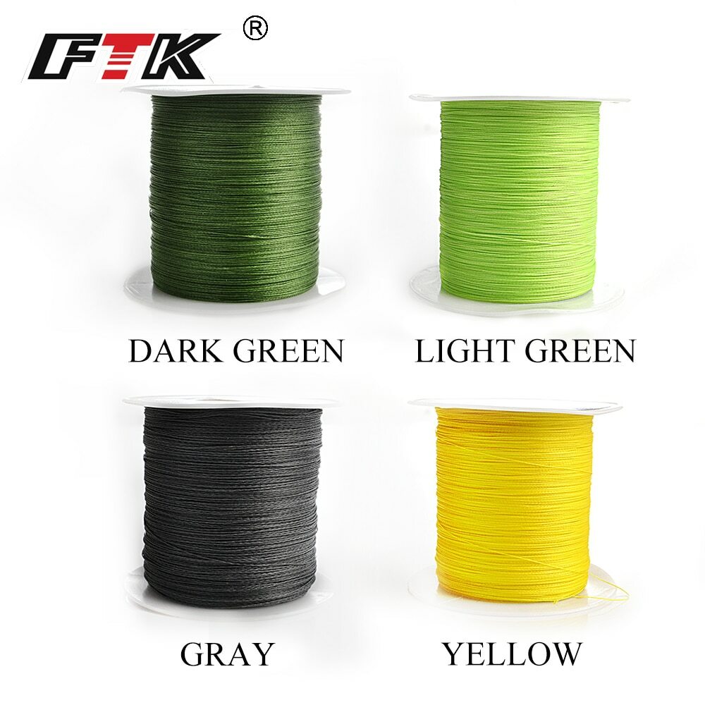 Hilo de Pesca Trenzado Línea 4 Hilos Tipo Japón Multifilamento Fibra de 8LB-60LB