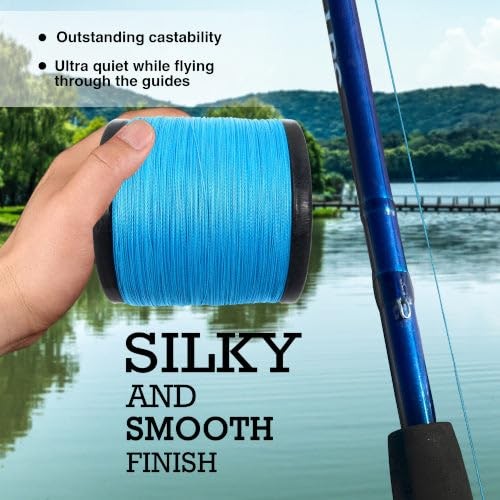 Reaction Tackle Braided Fishing Line 8 Strand Blue Camo 20LB 150yd