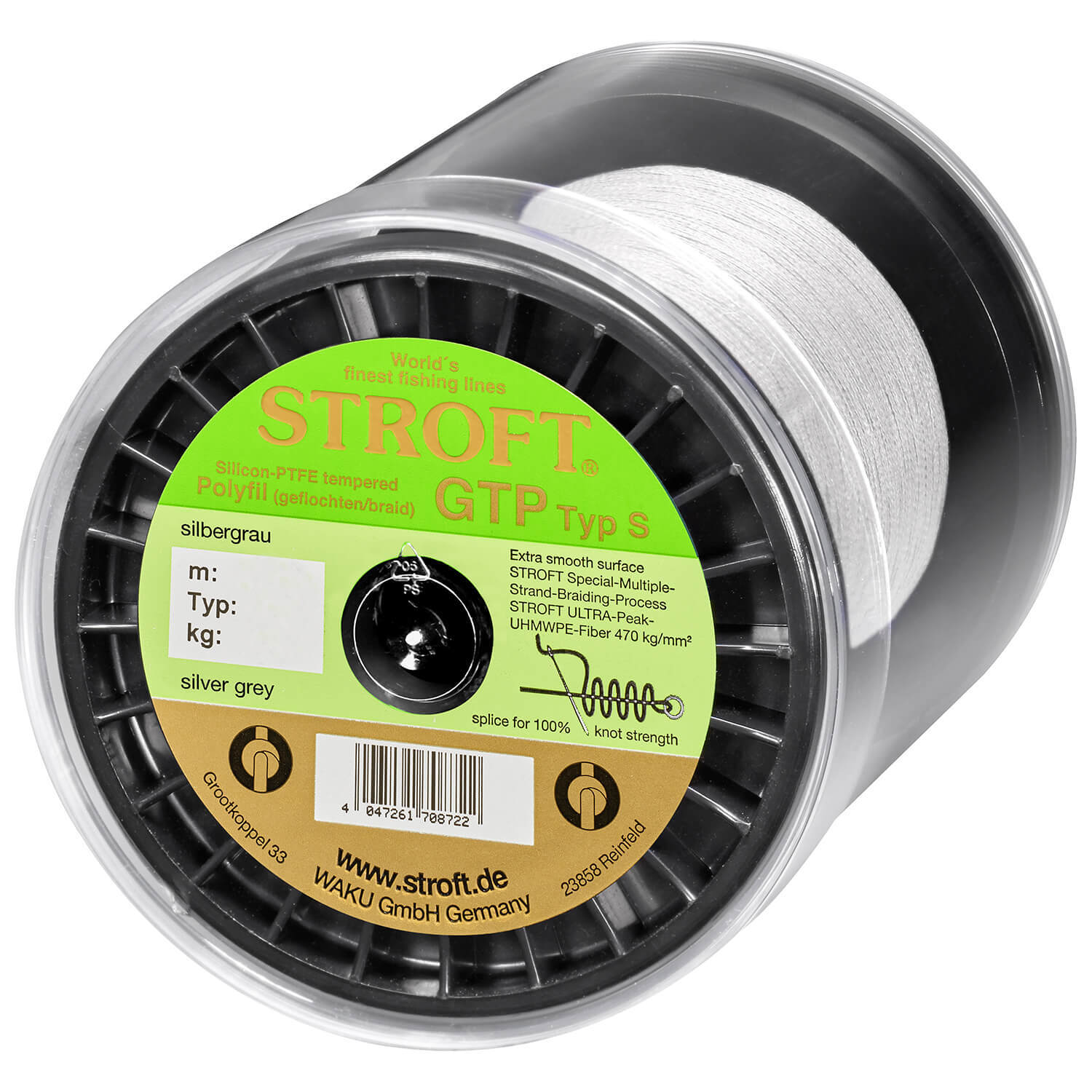 Line Stroft GTP Typ S Woven 2000m Silver-Grey Fishing Line