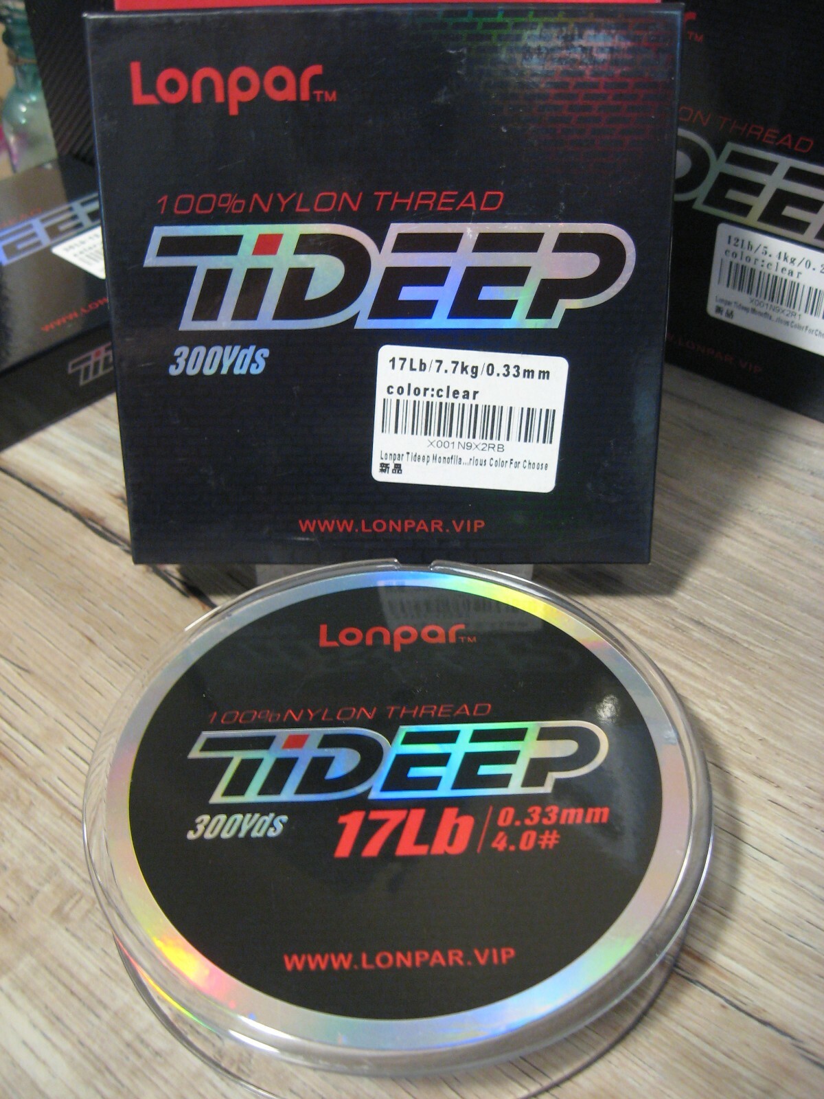 Lonpar TiDeep Monofilament Fishing Line 17 LB Test 300 YDs Clear Nylon