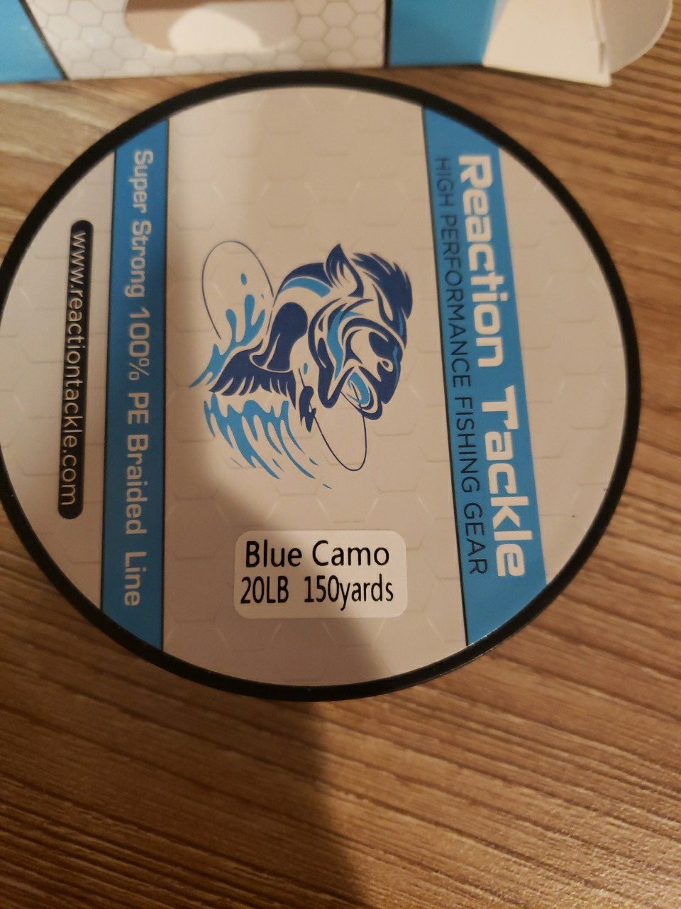 Reaction Tackle High Preformance Braided Fishing Line Blue Camo 20lb 150 yards
