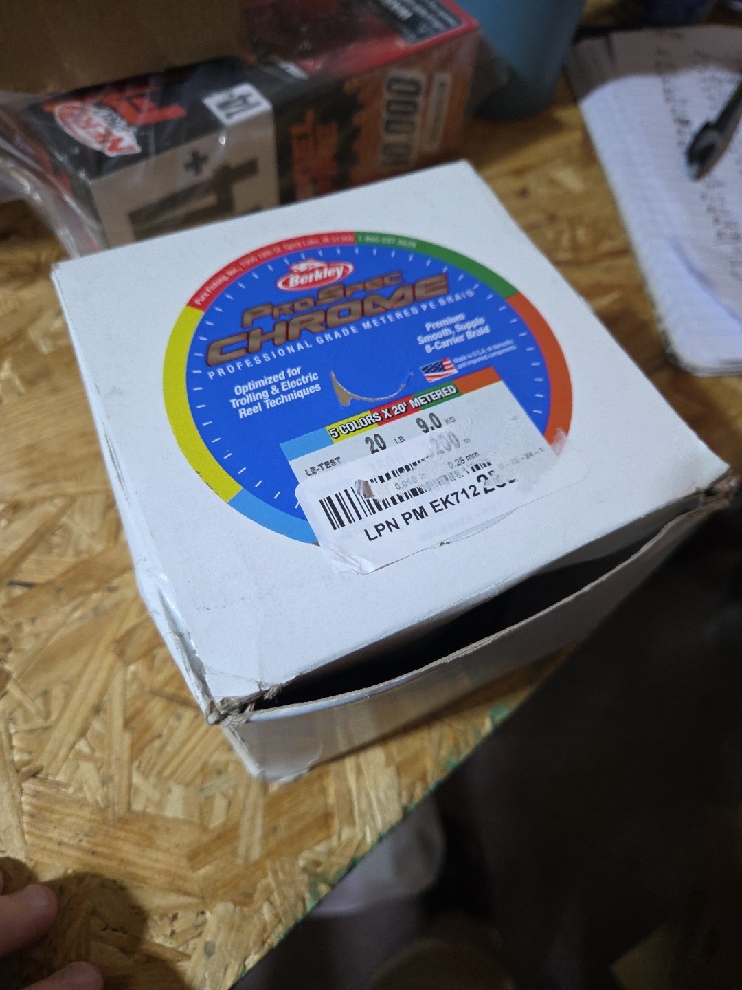 Berkley ProSpec Chrome 5-Color Metered 5×20′ Braid Fishing Line 20 lb 3500Yds
