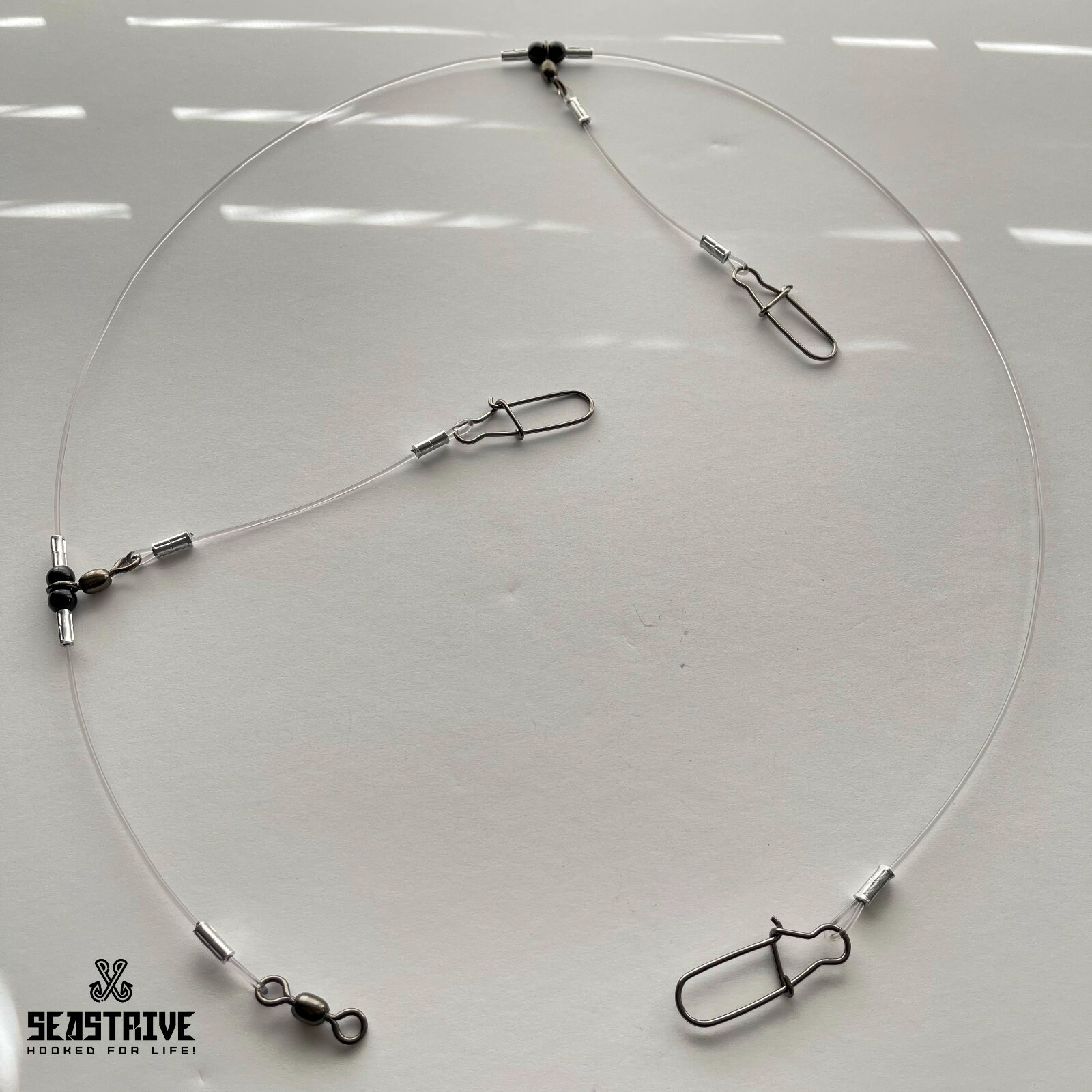 5 Pack – SeaStrive HD 200lb Double Drop Leader