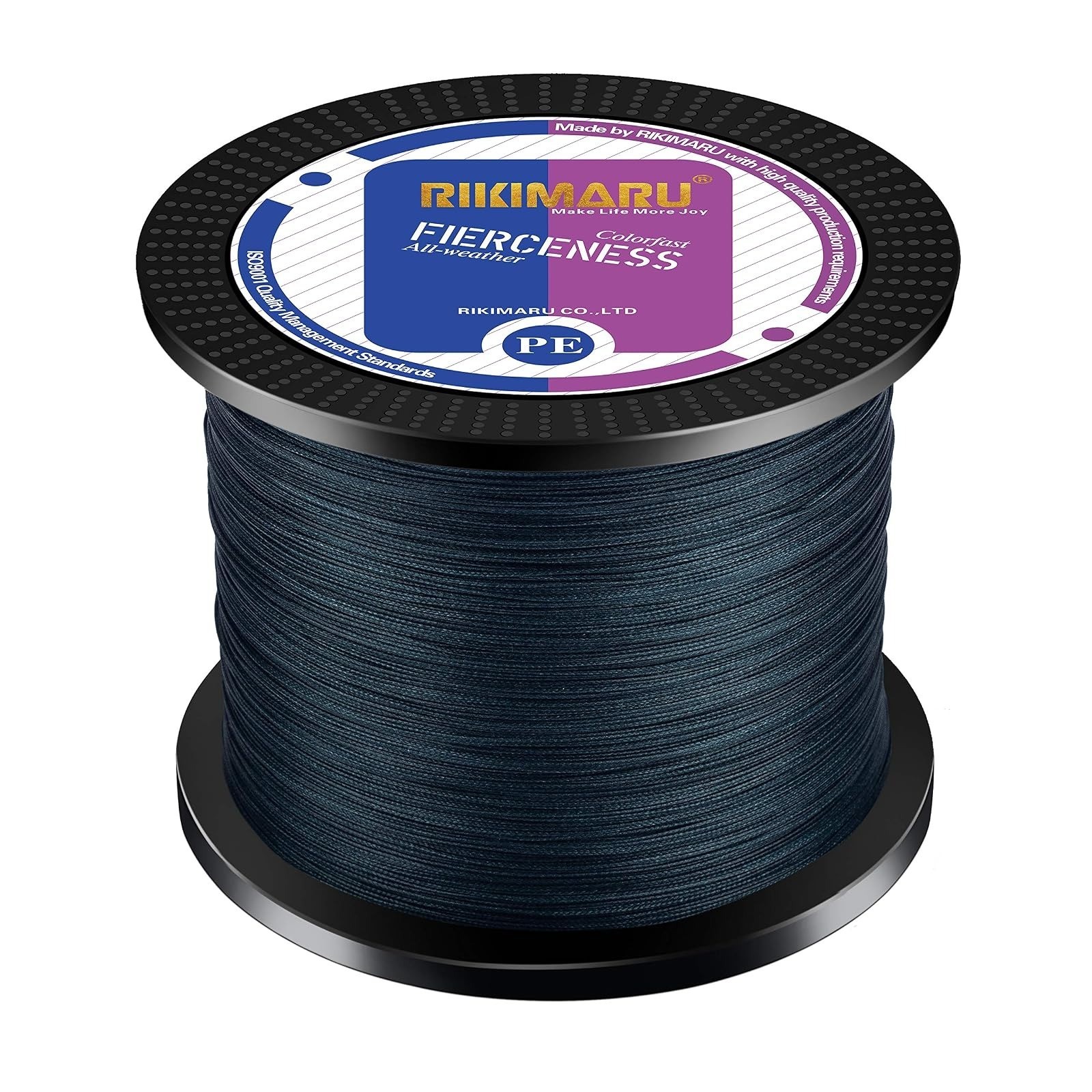 RIKIMARU Braided Fishing Line 327 Yds 65LB Zero Stretch Abrasion Resistant