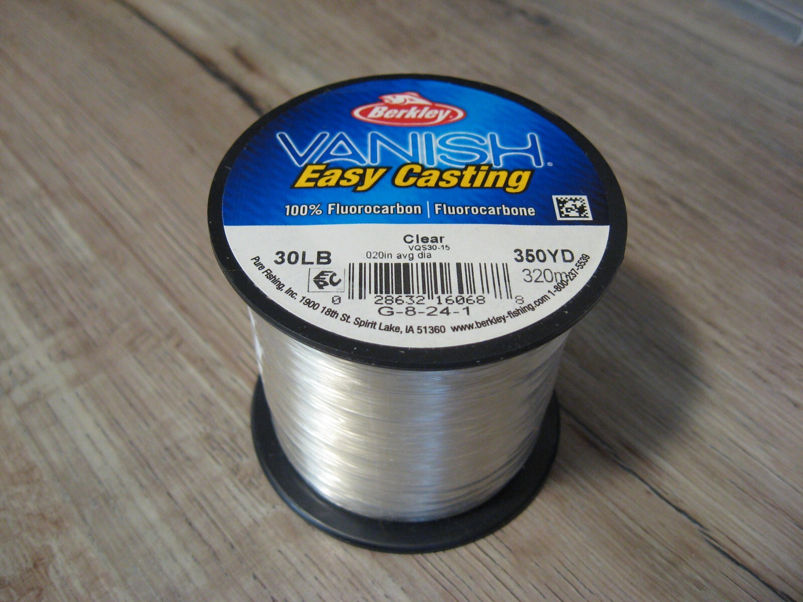 Berkley Vanish Easy Casting 100% Fluorocarbon Fishing Line 30 LB 350 Yards Clear