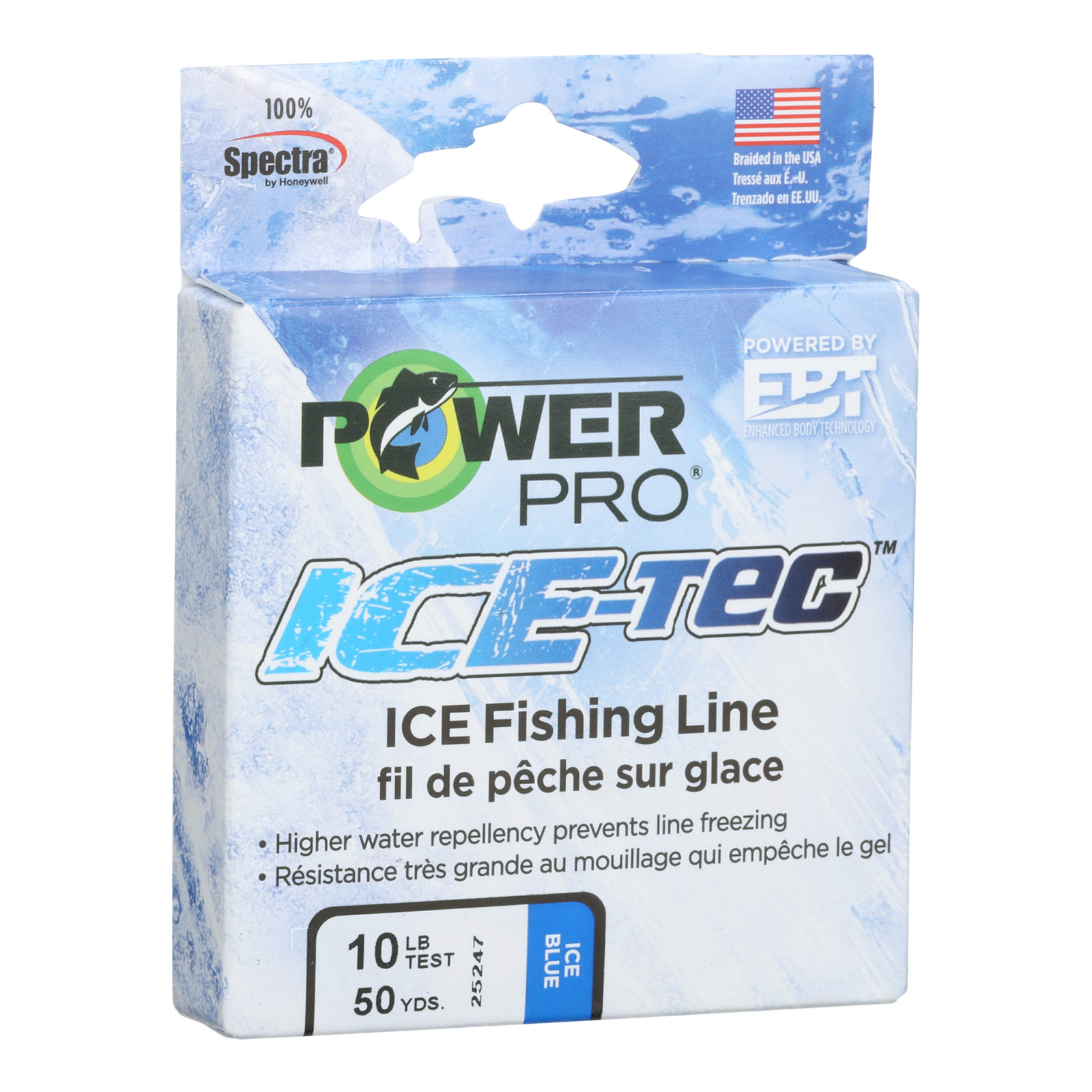 PowerPro Ice-Tec Braided Fishing Line – Marine_Blue – 10lb – 50yd/46m (234001…