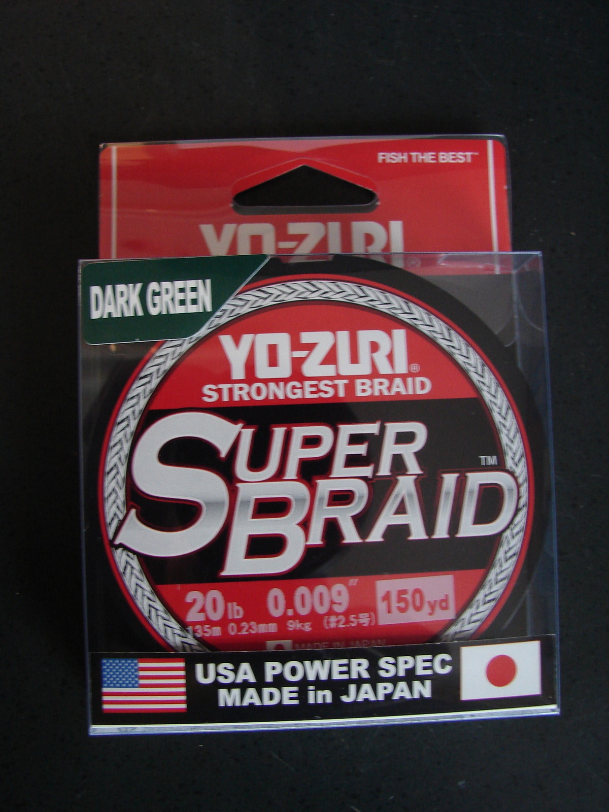 YO-ZURI SUPERBRAID Dark Green Fishing Line 20lb 150yd R1258-DG Super Braid