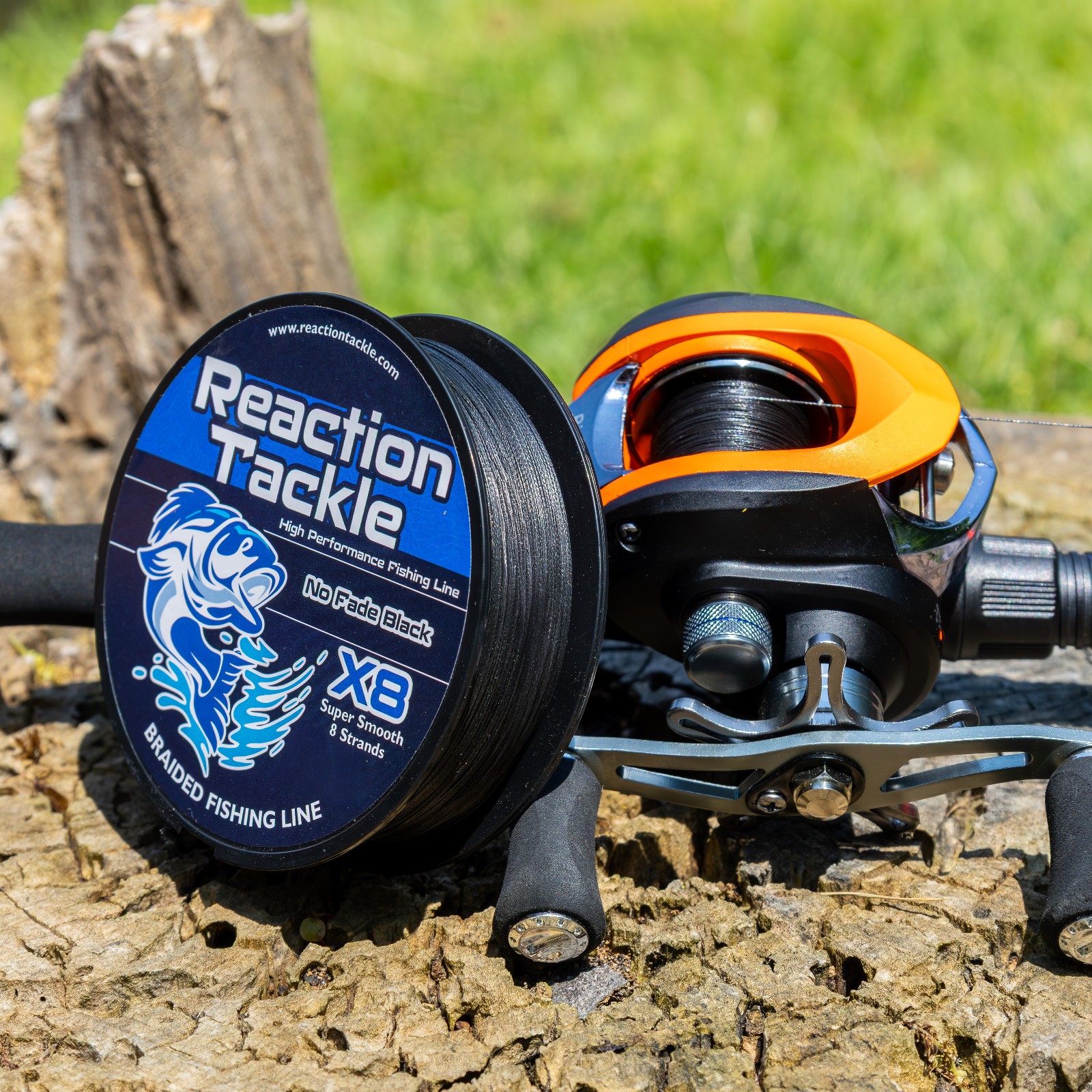 Reaction Tackle High Performance Braided Fishing Line / Braid – NO FADE Black