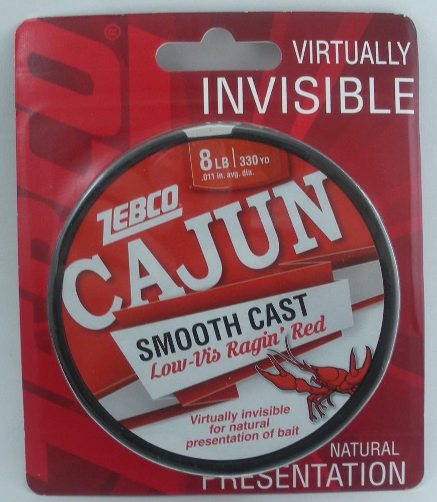 Zebco 2136278 Cajun Red Low Visibility Line 330 Yard spool Spool 8 Lb Test