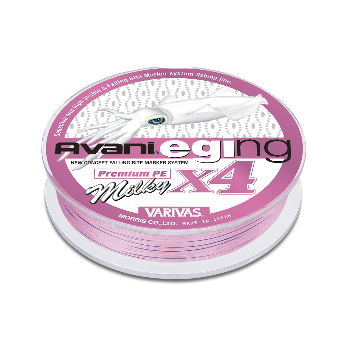 * VARIVAS Avani Eging Premium PE X4 Milky 150m 4Braid Line #Pink base Marking